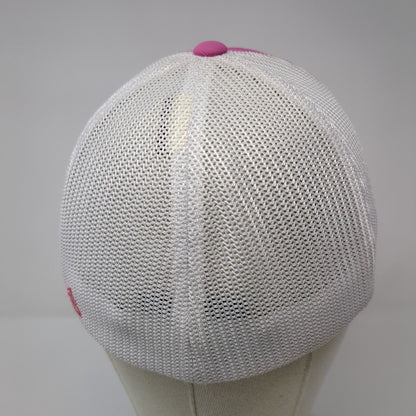 KW Kenworth Fitted Trucker Hat Pink 6 7/8-7 3/8 Adjustable Mesh Pacific Headwear