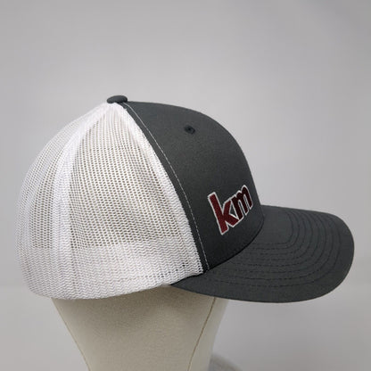 Km Snapback Trucker Hat Gray One Size Adjustable Mesh Back Classics Yupoong