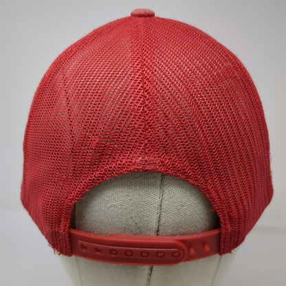 Honolua Surf Co Red Trucker Hat One Size Hawaii Aloha Mesh Snapback Flat Brim