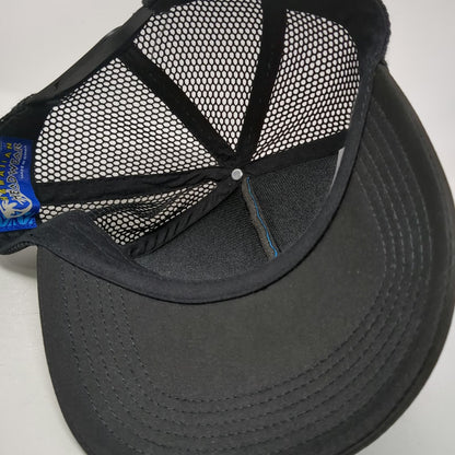 HIC Aloha Trucker Hat Blue Black One Size Snapback Multicolor Mesh Foam Surf Cap