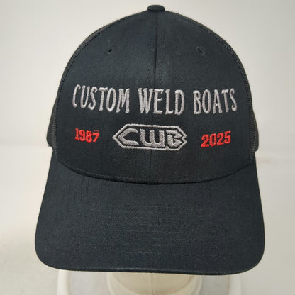 Richardson Trucker Hat Black One Size Custom Weld Boats 1987 2025 Mesh Snapback