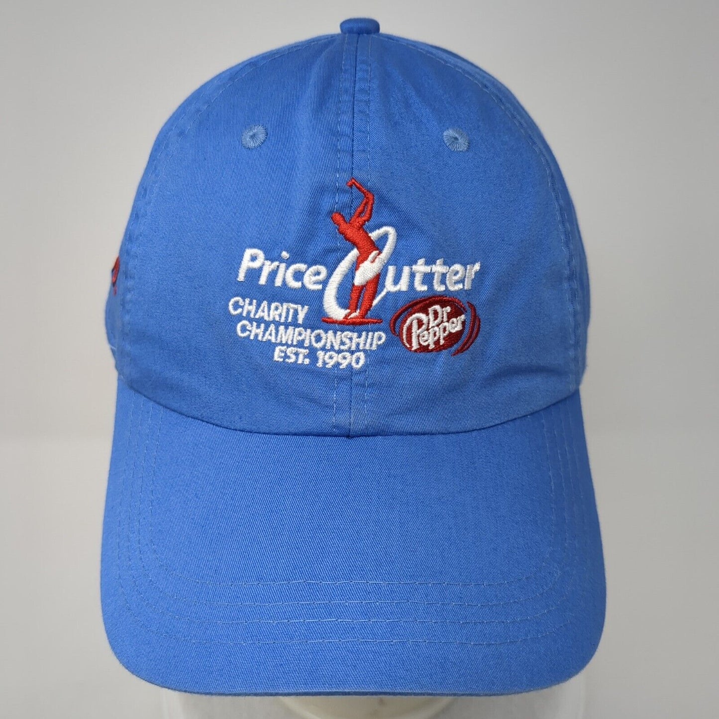 Price Cutter Charity Championship Dr Pepper Strapback Hat Blue OS Classic Fit