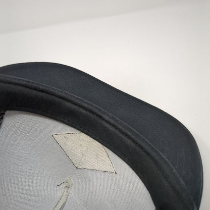 RVCA Leather Patch Snapback Hat Black One Size Adjustable Flat Bill