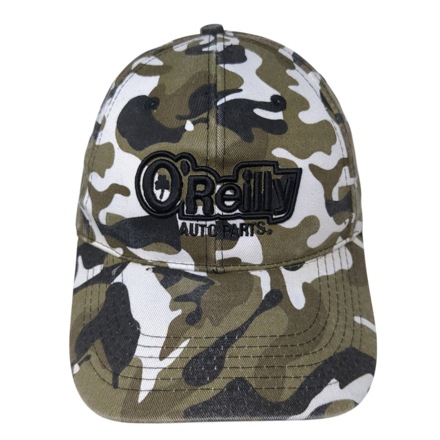 O'Reilly Auto Parts Strapback Hat Multi Camouflage One Size Embroidered