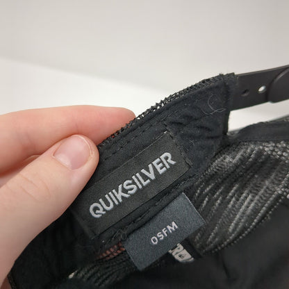 Quiksilver Snapback Mesh Back Trucker Hat Black One Size Adjustable