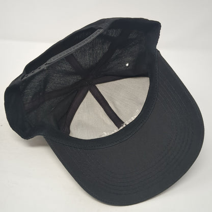 Simplot Snapback Hat Black One Size Adjustable Embroidered Solid 6 Panel