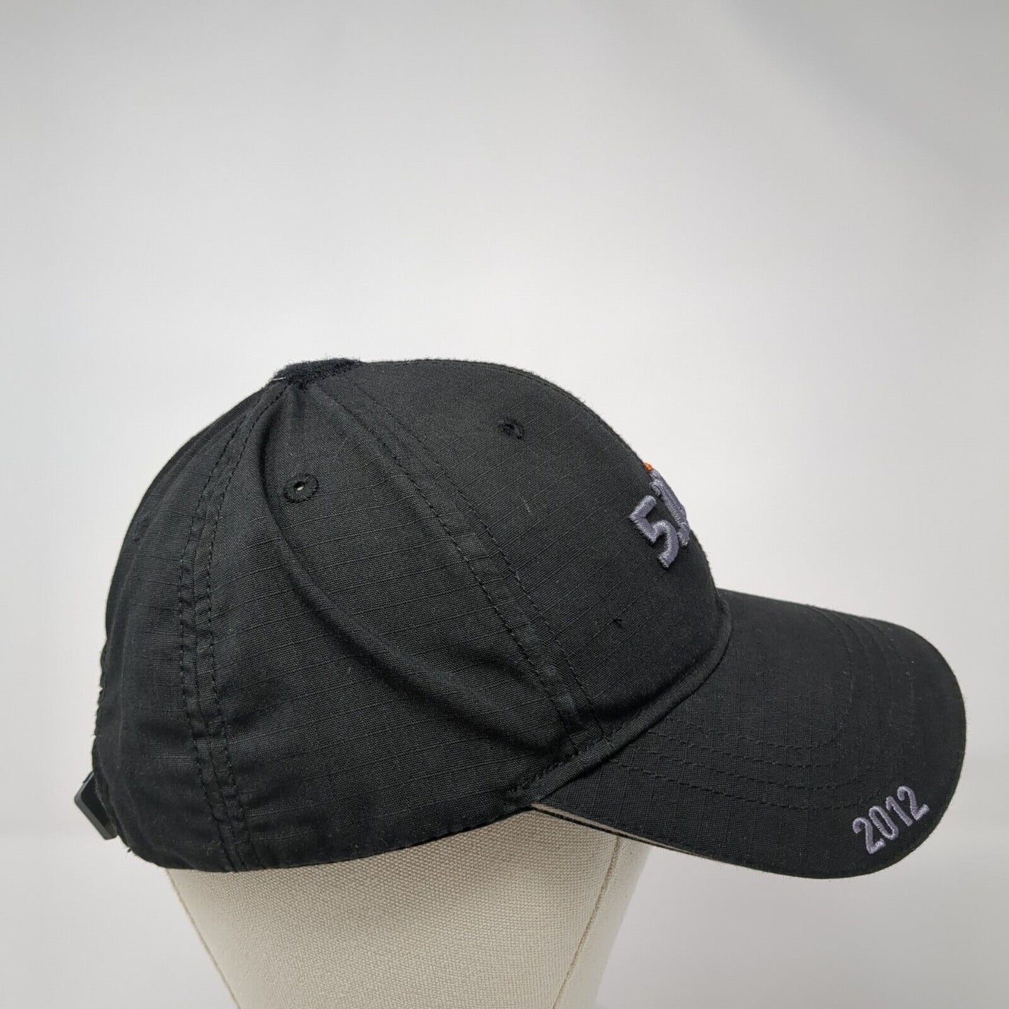 5.11 Tactical 2012 Strapback Hat Black One Size Adjustable Embroidered