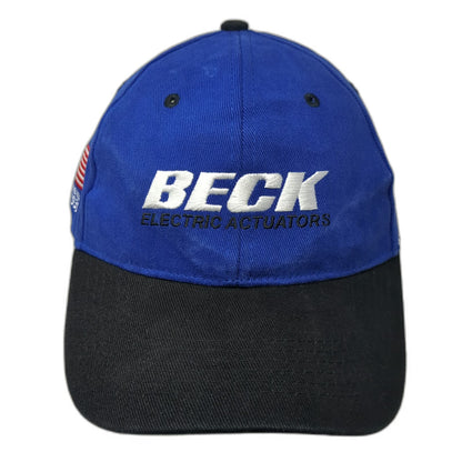 Beck Electric Actuators American Flag Blue Baseball Hat Size L Fitted Stretch