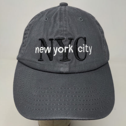 E by Elidan Men's Slideback Hat Gray Embroidered New York City Logo Cotton