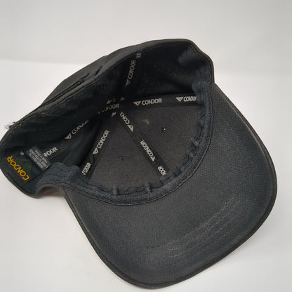 Condor Warrior Fitted Hat Black L/XL Stretch Solid 6 Panel Outdoor