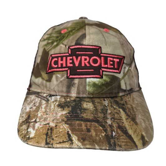 Chevrolet Strapback Mesh Back Trucker Hat Camo OSFM Embroidered Infinity