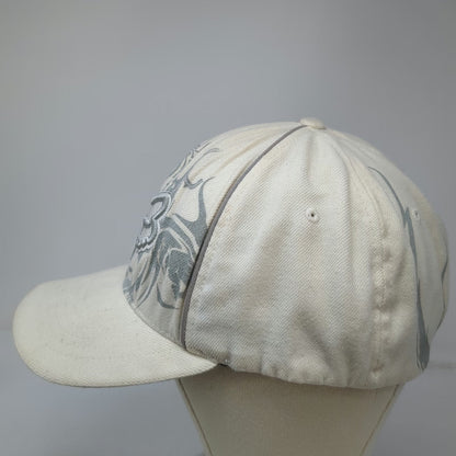 Fox Baseball Cap White M Flexfit Tribal Graphic Embroidered Logo Hat Motocross