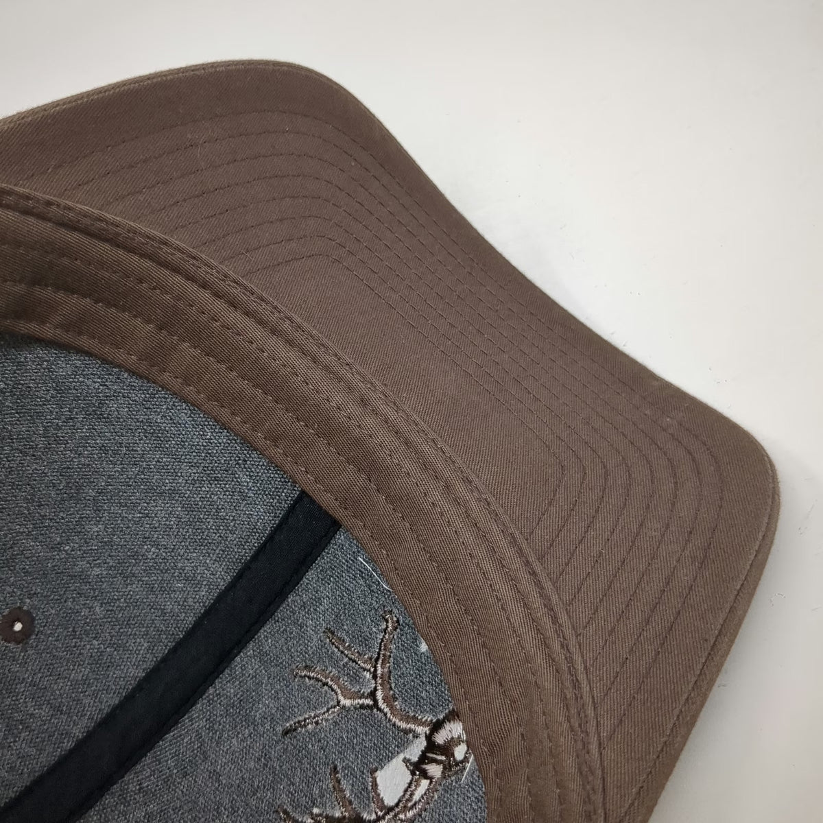 Richardson Trucker Hat Brown Beige One Size Full Draw Deer Antler Mesh Snapback