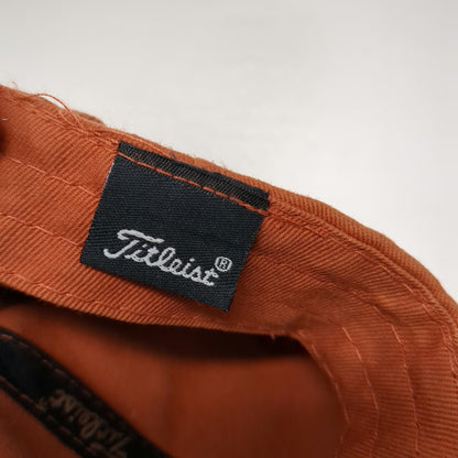 Titleist Baseball Cap Orange One Size Strapback Cotton Embroidered Logo Hat