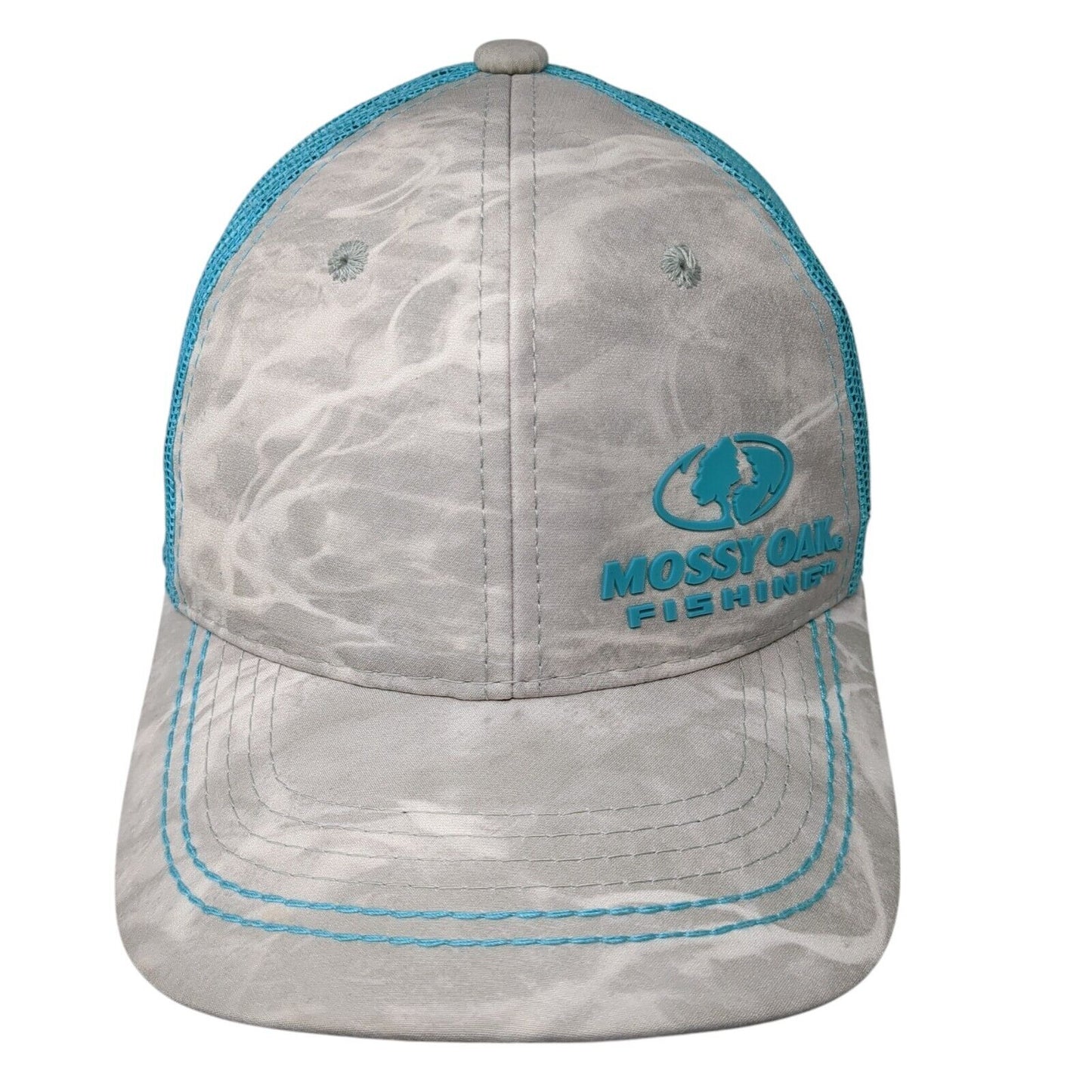 Mossy Oak Fishing Snapback Trucker Hat Ponytail Multi One Size Mesh Back