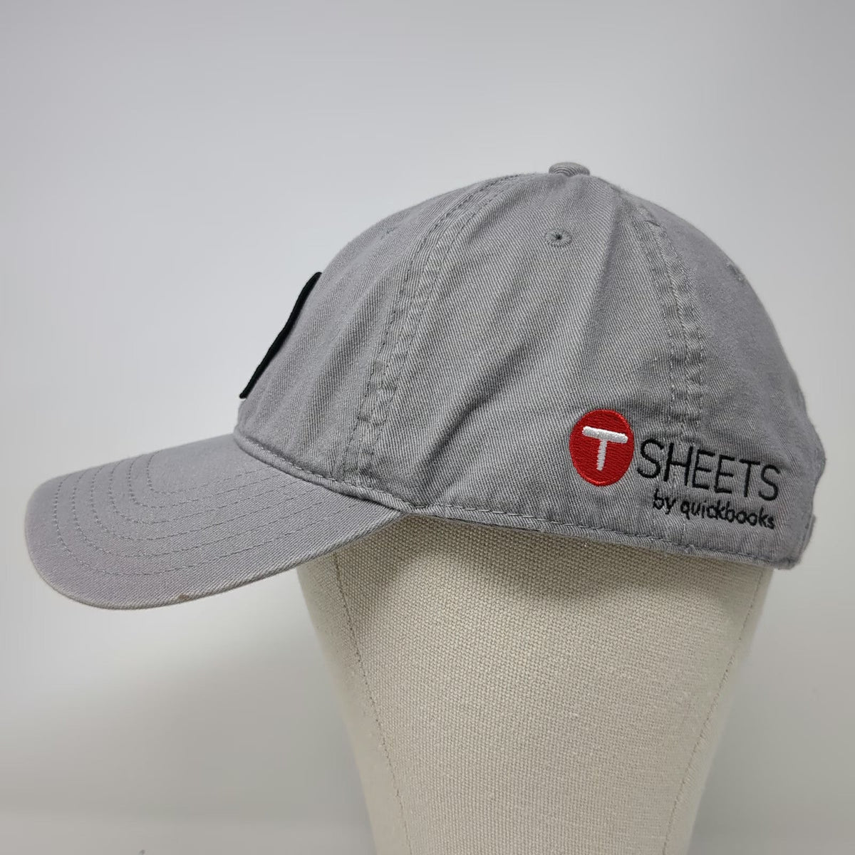 Anvil Baseball Cap Gray Black Red One Size TSheets Summer Camp Hat