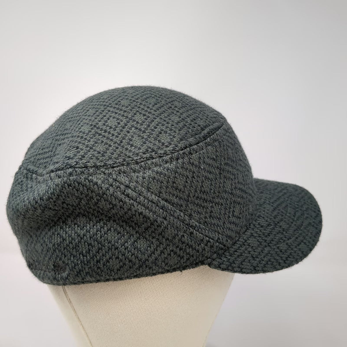 Adidas Army Cap Gray M Knit Trefoil Logo Elastic Sweatband Flex Fitted Hat