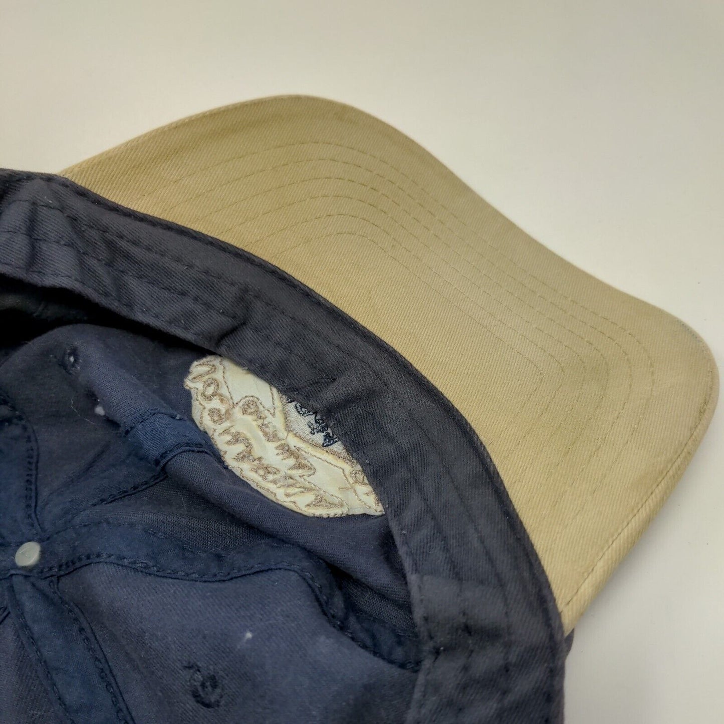 No. 9 Marina Slideback Hat Blue OSFM Embroidered Colorblock DPC