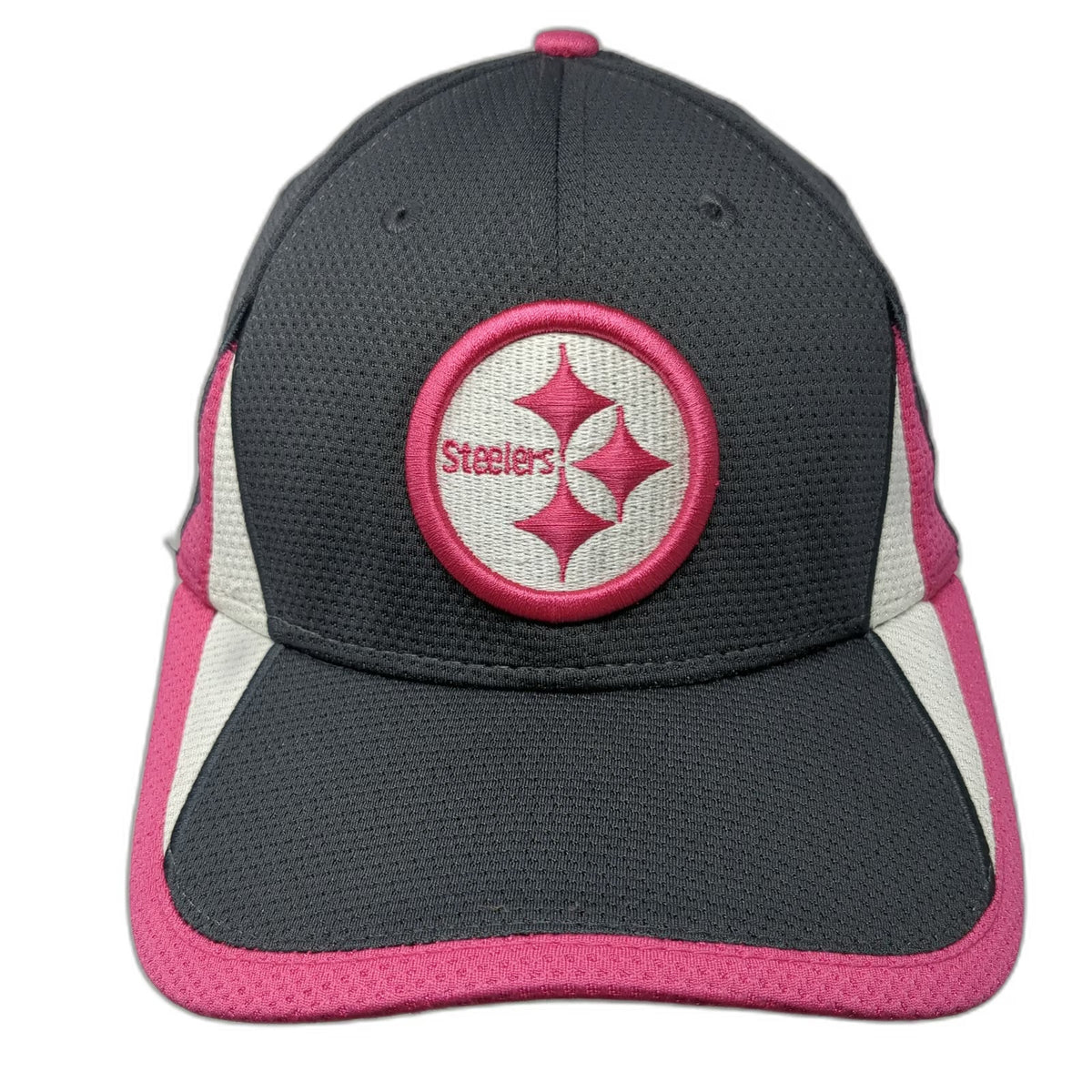Pittsburgh Steelers NFL New Era Hat Gray Pink White M Breast Cancer Awareness