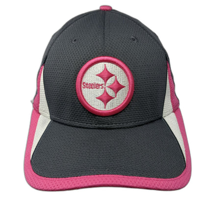 Pittsburgh Steelers NFL New Era Hat Gray Pink White M Breast Cancer Awareness