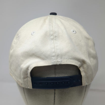 New York Yankees MLB New Era 5 Panel Hat Beige Blue One Size Snapback Cotton