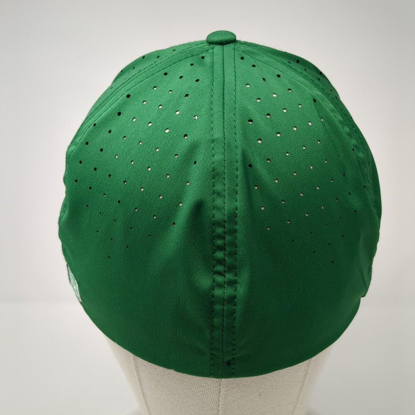FMS Hawks Fitted Hat Green S-M Solid Embroidered Perforated Richardson