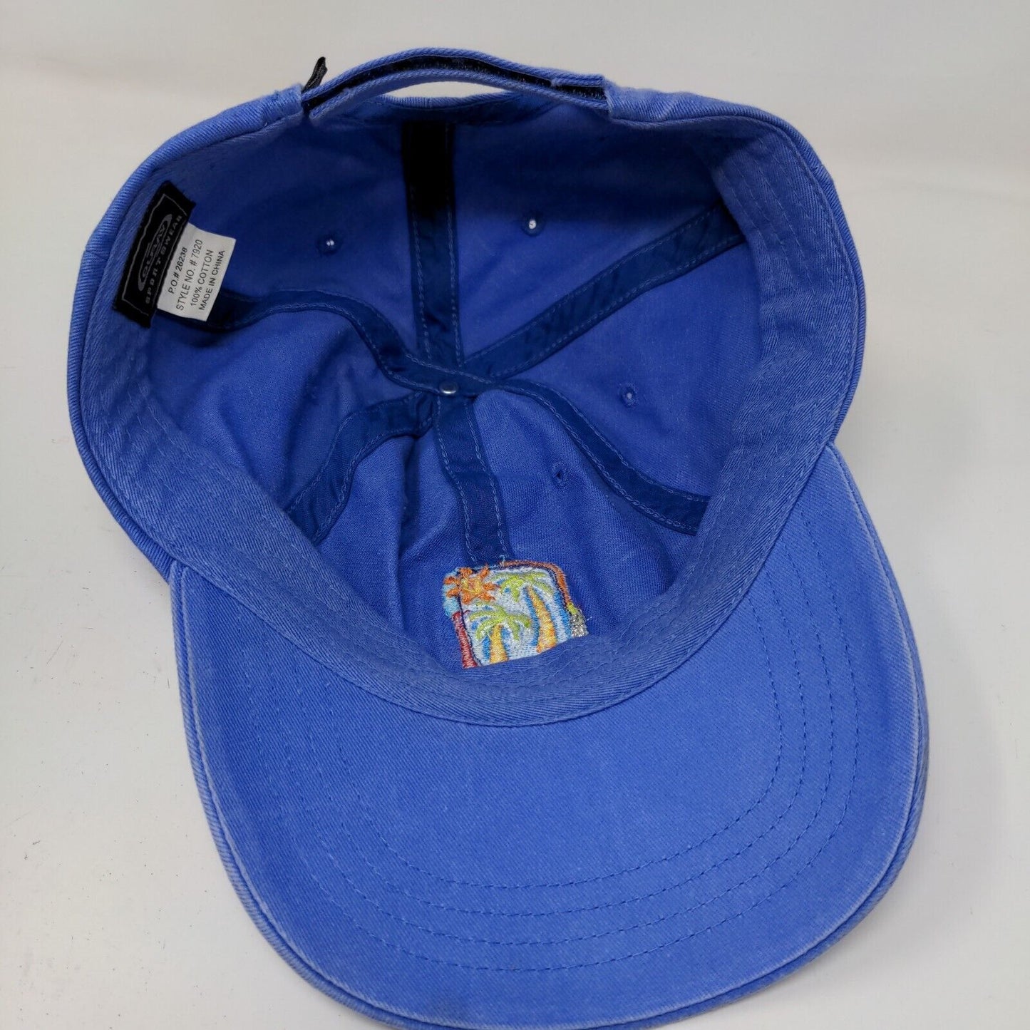 Ouray Men's Strapback Hat Blue Adjustable Embroidered Key Longo Hat Cotton