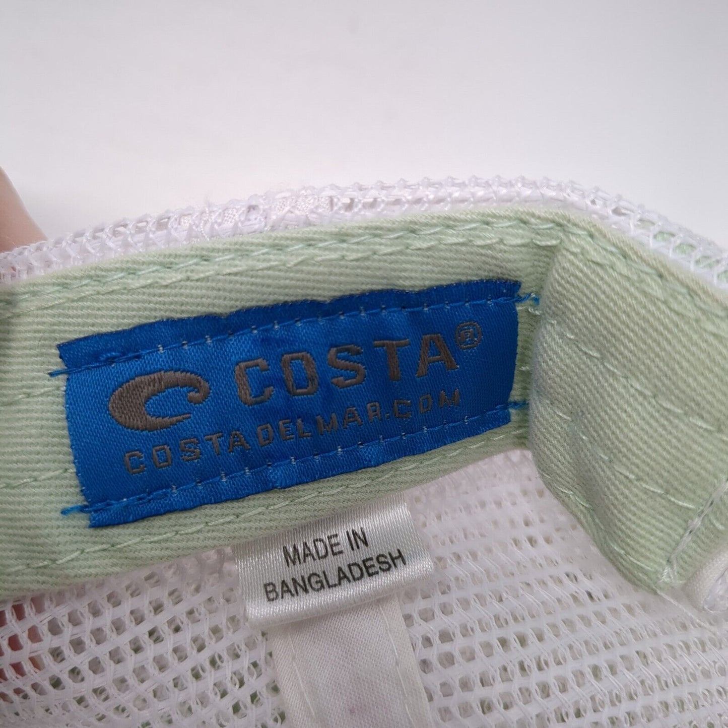 Costa Del Mar Snapback Mesh Back Trucker Hat Green One Size Embroidered