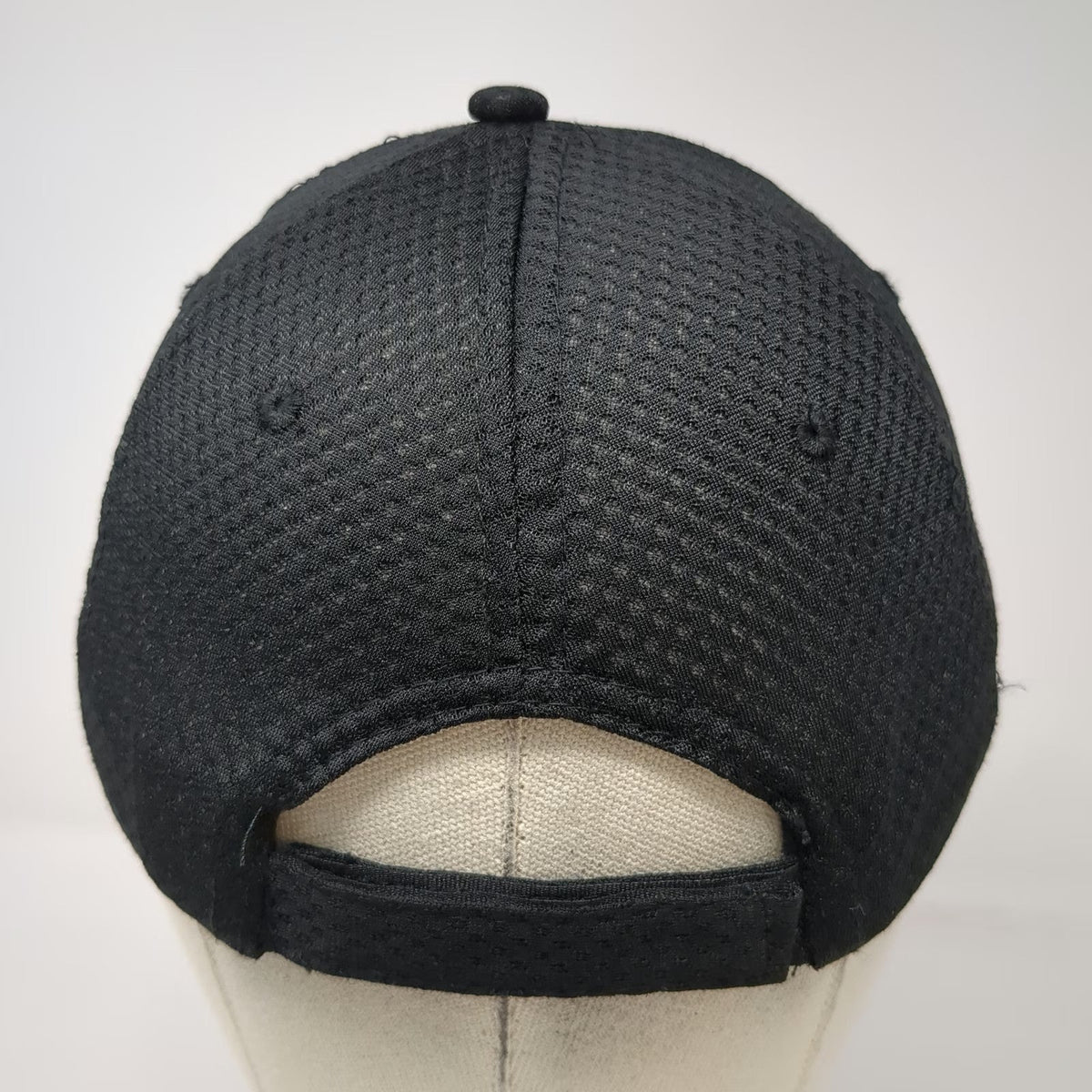 Wawa Baseball Cap Black One Size Logo Performance Mesh Strapback Curved Brim Hat