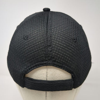 Wawa Baseball Cap Black One Size Logo Performance Mesh Strapback Curved Brim Hat