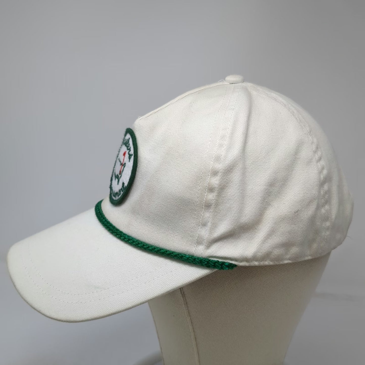 American Needle Masters Tournament 5 Panel Hat White One Size Rope Snapback Golf