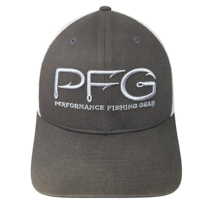PFG Performance Fishing Gear Snapback Trucker Hat Gray One Size Mesh Back