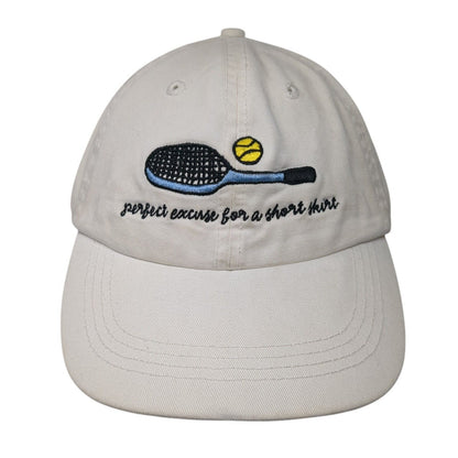 Perfect Excuse For A Short Skirt Slideback Hat White OS Adjustable Embroidered