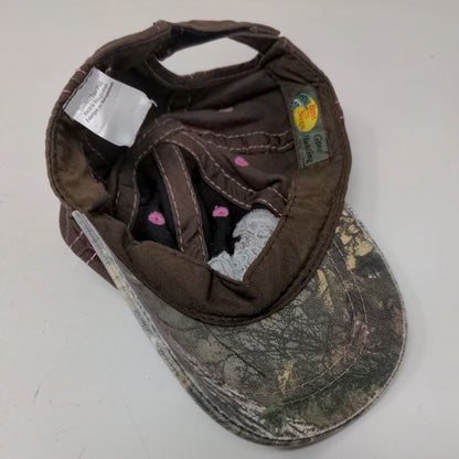 Bass Pro Shops Girls Toddler Strapback Hat Multicolor Camo Embroidered Logo