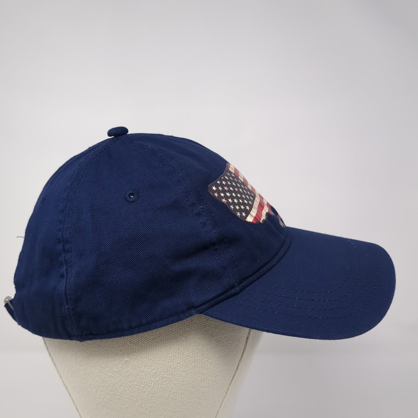 American Flag Slideback Hat Blue One Size Adjustable Faded Glory 2009