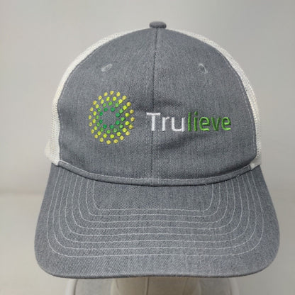 Truelieve Snapback Trucker Hat Gray One Size Adjustable Mesh Back Port Authority
