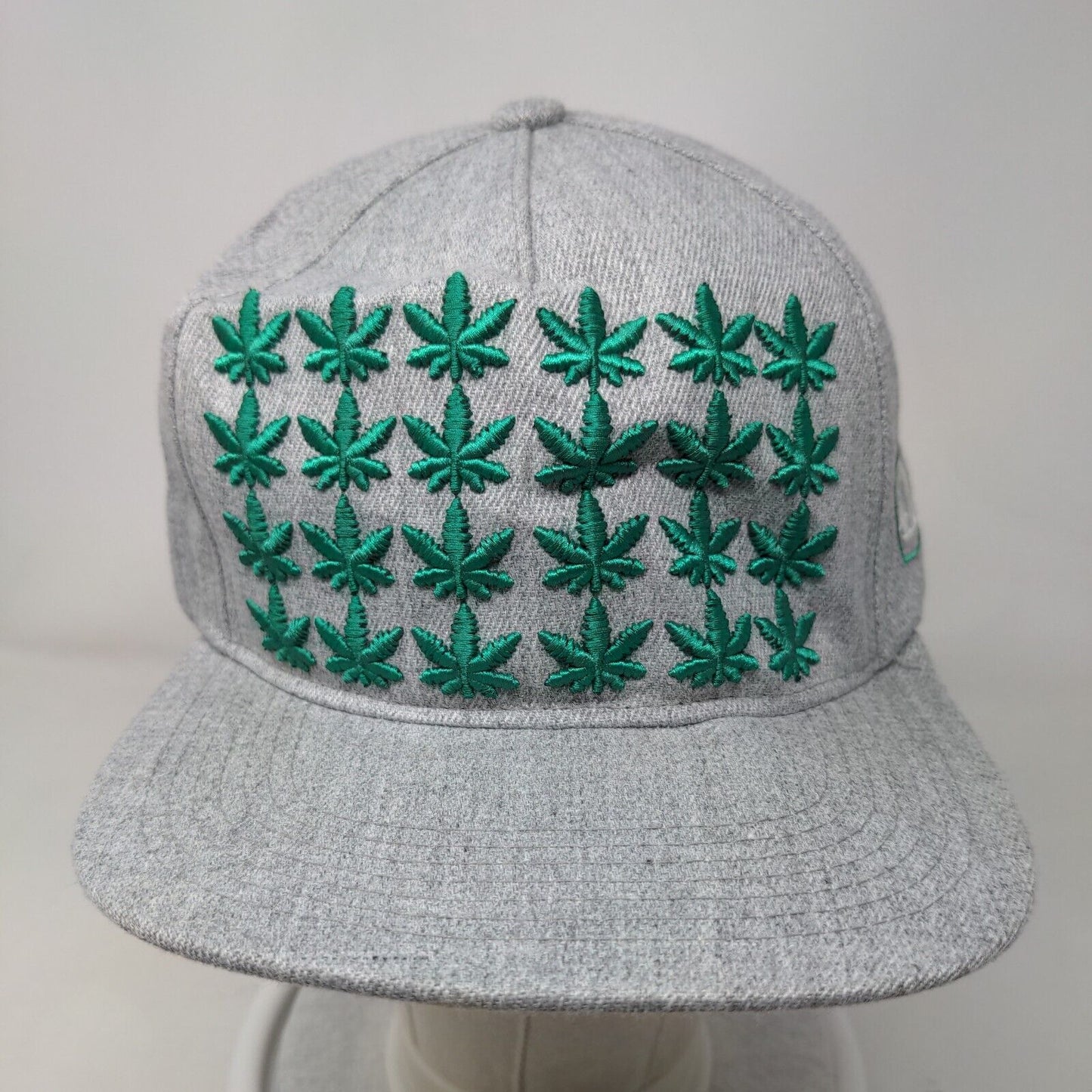 Marijuana Cannabis High Life 420 Snapback Hat Gray One Size Embroidered