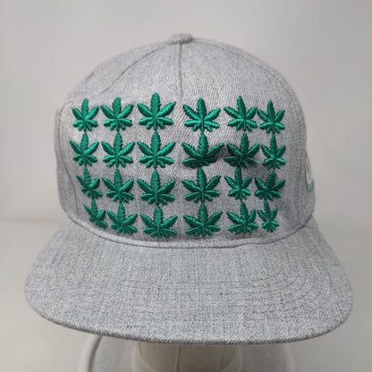 Marijuana Cannabis High Life 420 Snapback Hat Gray One Size Embroidered