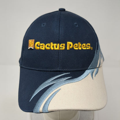 Cactus Petes Jackpot NV Slideback Hat Blue OS Adjustable Embroidered 6 Panel