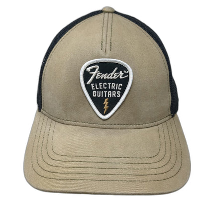 Fender Electric Guitars American Needle Trucker Hat Beige One Size Snapback Mesh