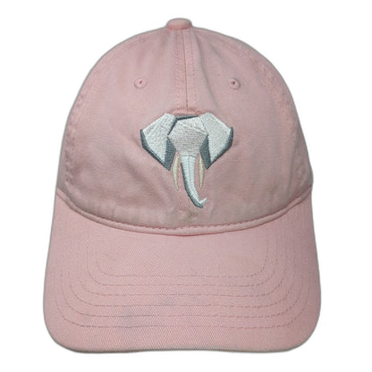 ChokLids Baseball Cap Pink OSFM Elephant Head Embroidery Adjustable Strap Hat