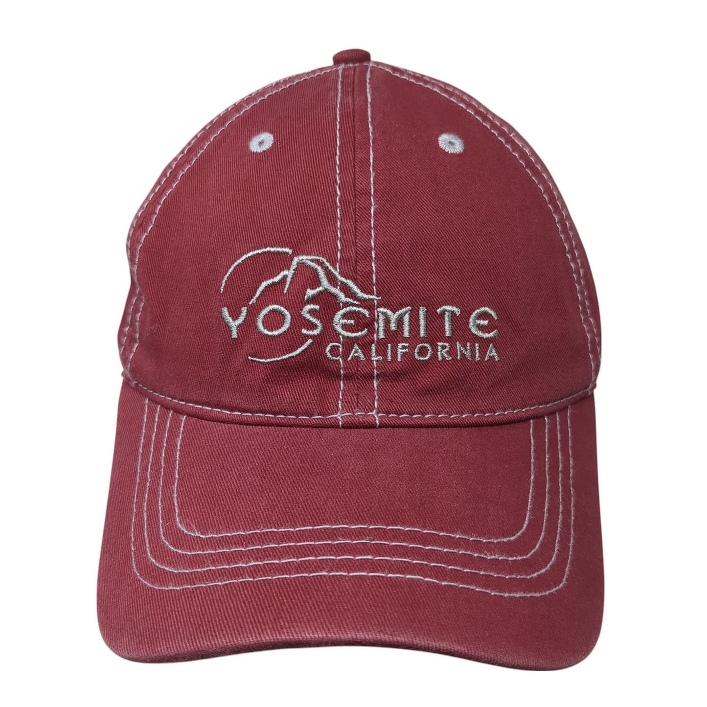 Yosemite California Slideback Hat Red One Size Adjustable Prairie Mountain