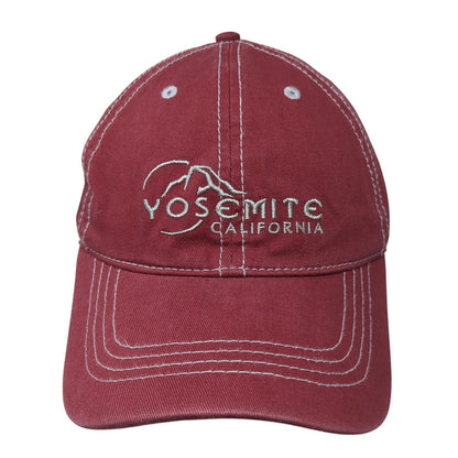 Yosemite California Slideback Hat Red One Size Adjustable Prairie Mountain