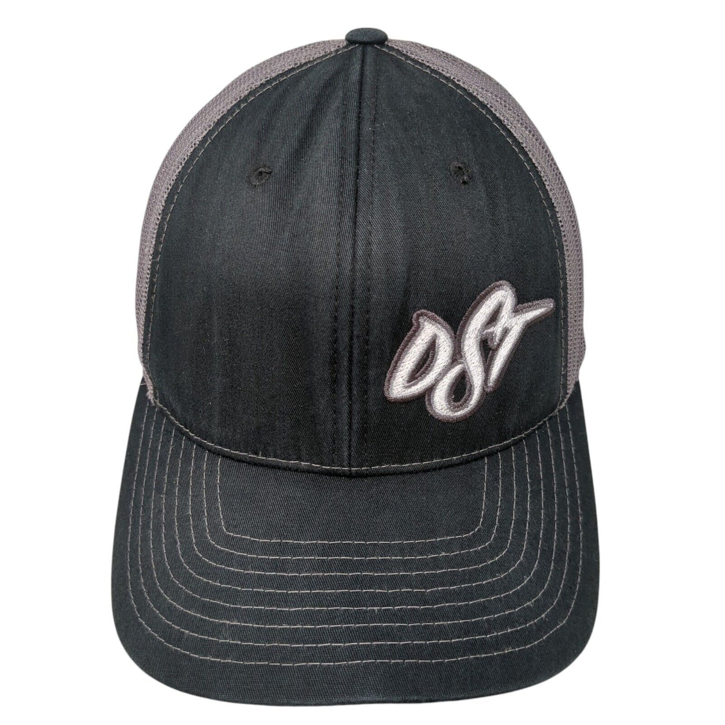 OST Snapback 112 Trucker Hat Black One Size Adjustable Mesh Back Richardson