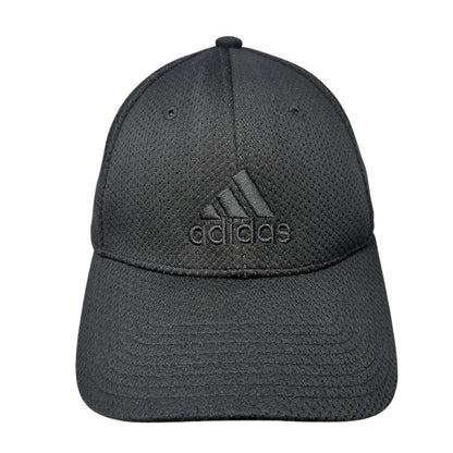 Adidas Fitted Baseball Cap Black One Size Lightweight Breathable Embroidered