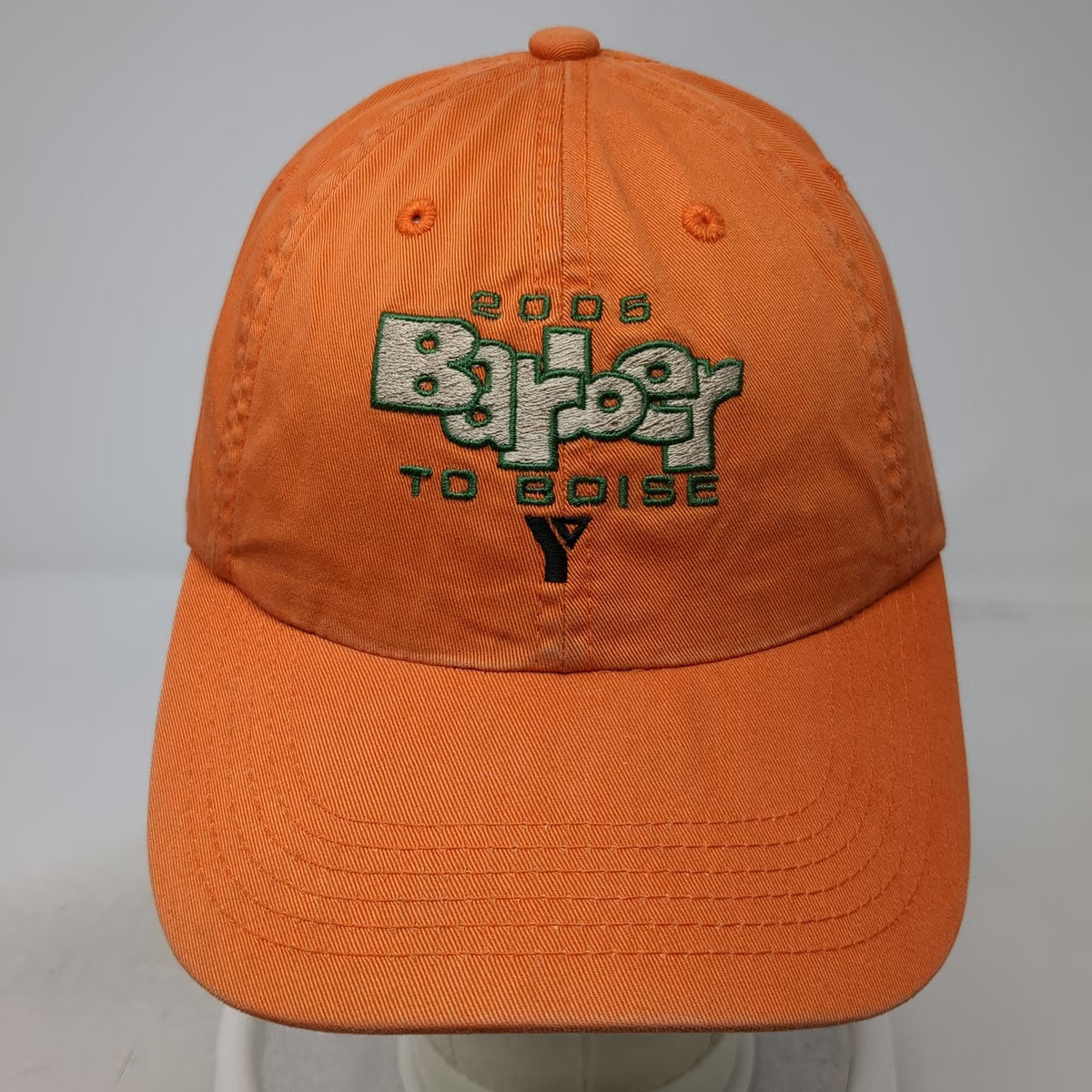 Port Authority Baseball Cap Orange One Size 2005 Barber to Boise YMCA Run Hat