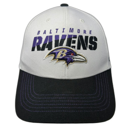 '47 Baltimore Ravens NFL White Black Purple One Size Embroidered Adjustable Cap
