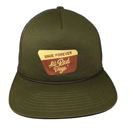 Since Forever All Rad Days Rope Trucker Hat Multi One Size Mesh Back