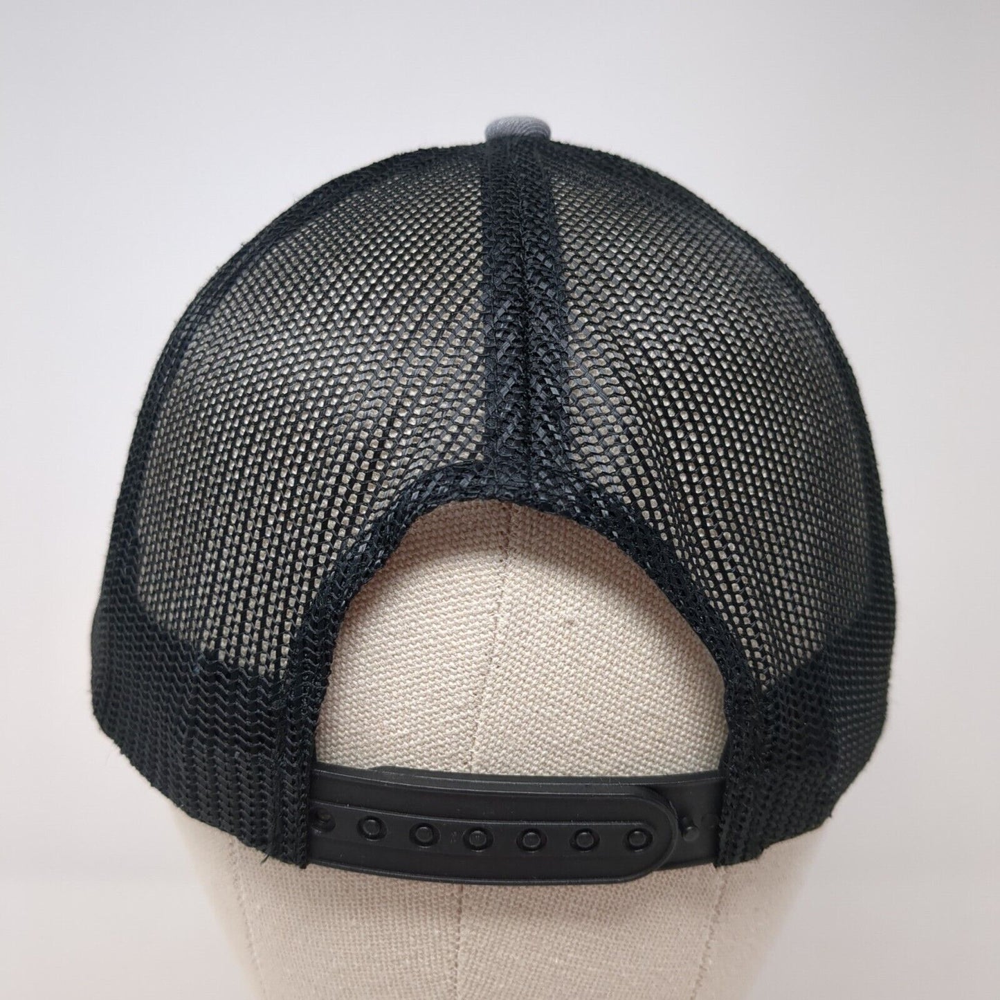 W420 Snapback Trucker Hat Gray OSFA Adjustable Mesh Back 6 Panel Port Authority