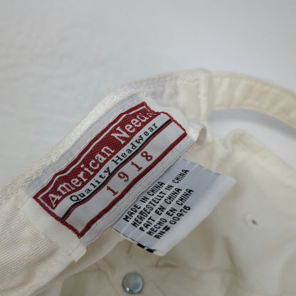 American Needle Baseball Cap White One Size Bamboo Cotton Slideback Plain Hat